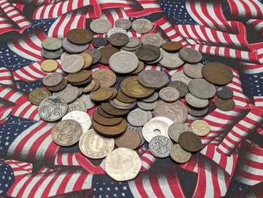 Bag of 1.0 Lbs. of Various Vintage & Modern World Coins