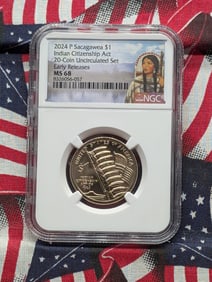 2024-P Sacagawea Indian Citizenship Act $1 Con - NGC MS68 *Early Release*