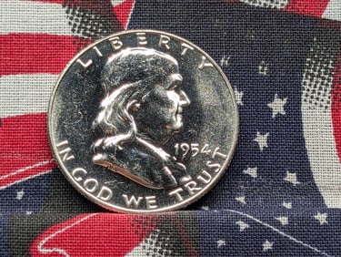 1954 PROOF Franklin Silver Half Dollar