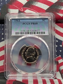 1964 PROOF Jefferson Nickel - PCGS PR68