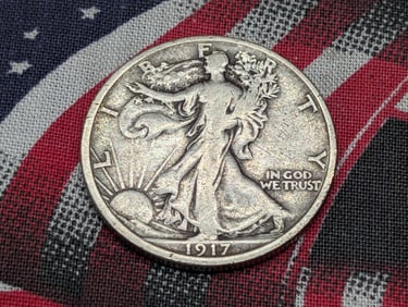 1917-S REV Walking Liberty Half Dollar *FINE*