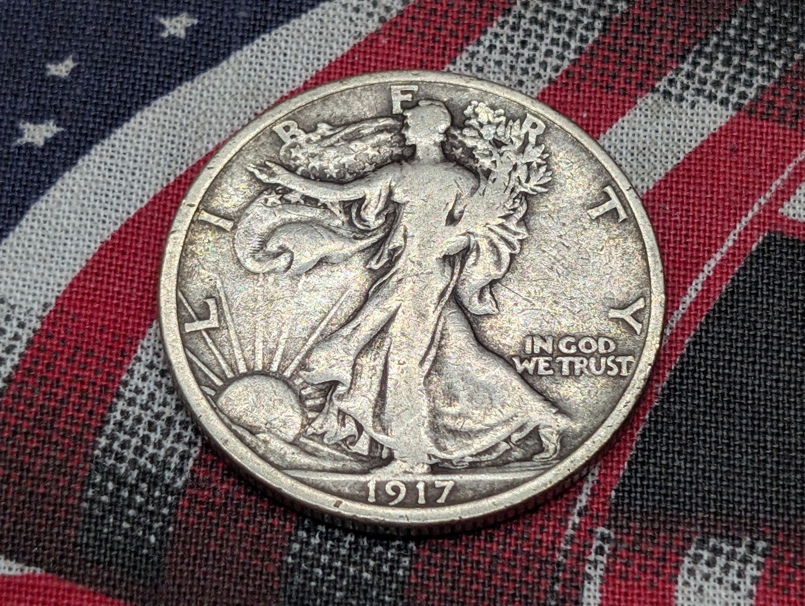 1917-S REV Walking Liberty Half Dollar *FINE* (1 of 2)