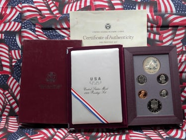 1988-S U.S. Mint Prestige Set in OGP w/ COA - Includes Olympic & Liberty Torches Commemorative Silve