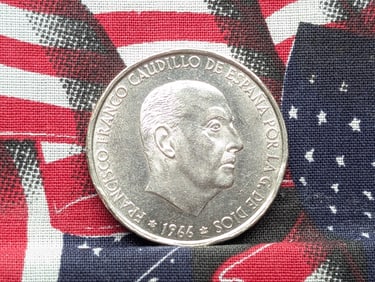 1966 Spain 100 Silver Peseta *GEM BU*