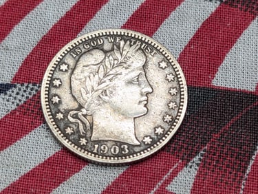 1903 Barber Silver Quarter *VF+*