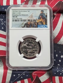 2021-D Crossing the Delaware Quarter - NGC MS68