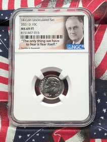 2021-D Roosevelt Dime - NGC MS69 FT