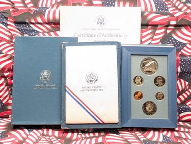 1987-S U.S. Mint Prestige Set in OGP w/ COA - Includes Constitution Commemorative Silver Dollar