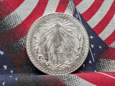 1932 Mexico 1 Silver Pesos *GEM BU*