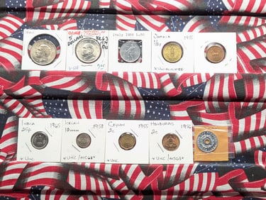 (10) Mixed Date Foreign Coins 