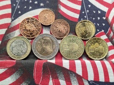 (8) Foreign Coins, , All Euros