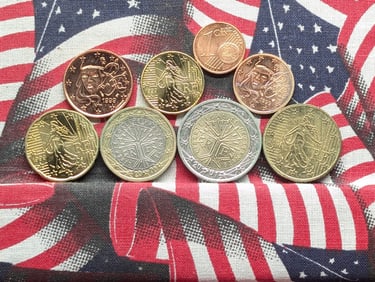 (8) Foreign Coins, All Euro's