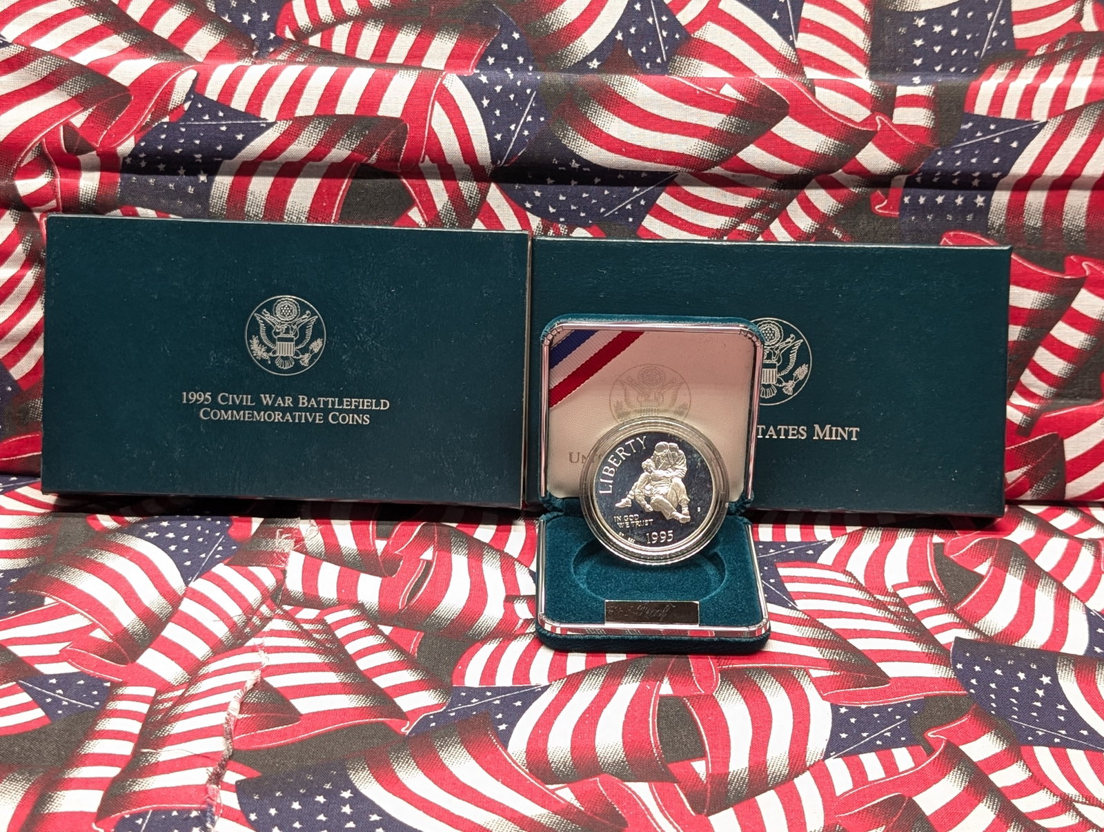 1995-S PROOF Civil War Battlefield Commemorative Silver Dollar in OGP : 1995-S PROOF Civil War Battlefield Commemorative Silver Dollar in OGP