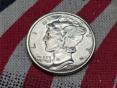 1941-D FSB Mercury Silver Dime *GEM BU*