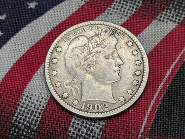 1902 Barber Silver Quarter *VF+*