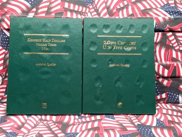 *EMPTY* Kennedy Half Dollar & 20th Century U.S. Type Coin Littleton Collector's Books (2 PCS)