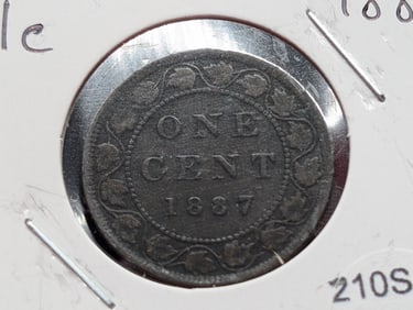 1887 Canadian Large Cent 