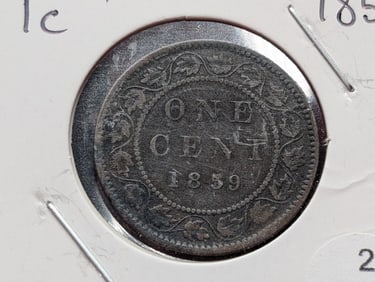 1859 Canadian Large Cent 