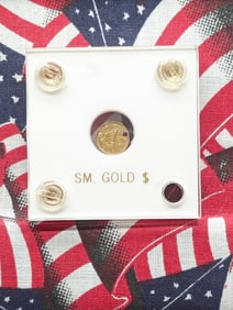 1870 Small Round SOLID GOLD 1/4 Dollar (Holed) in Capitol Case *Breen-Gillio #808 - Rarity #3*