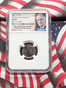 2021-D Roosevelt Dime - NGC MS69