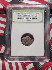 c. 330 AD Constantine the Great Era Roman Empire Coin - INB Cert.