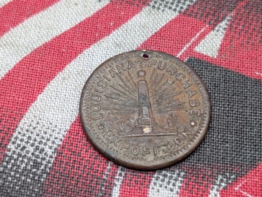 1904 World's Fair Token, Louisiana Purchase Exposition - Holed 
