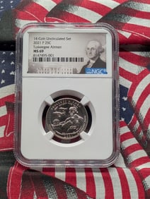 2021-P Tuskegee Airmen Quarter - NGC MS69