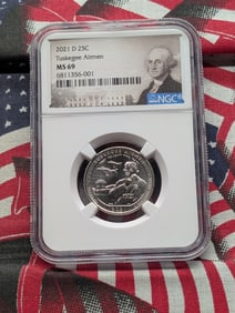 2021-D Tuskegee Airmen Quarter - NGC MS69