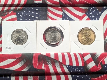 2000-P Sacagawea Dollar, 2006-D Colorado State Quarter, 2016-D Theodore Roosevelt Quarter 