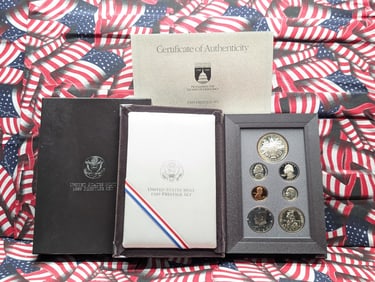 1989-S U.S. Mint Prestige Set in OGP w/ COA - Includes Congressional Commemorative Silver Dollar
