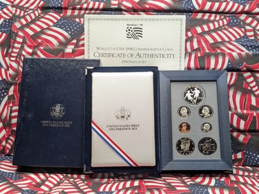 1994-S U.S. Mint Prestige Set in OGP w/ COA - Includes World Cup USA Commemorative Silver Dollar