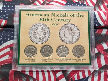 American Nickels of the 20th Century Collection in Display