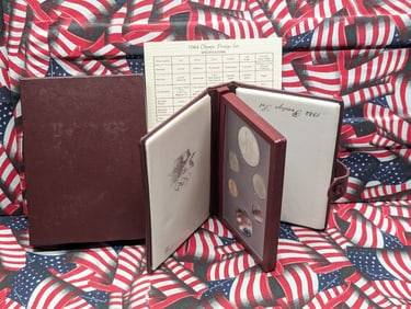 1984-S U.S. Mint Prestige Set in OGP w/ COA - Includes Olympic Coliseum Commemorative Silver Dollar