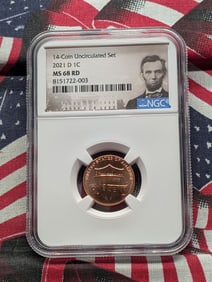 2021-D Lincoln Shield Cent - NGC MS68 RD