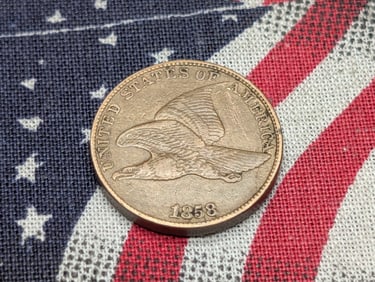 1858-LL Flying Eagle Cent *VF*