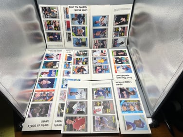Lot of (8) 1992 Baseball Price Guide Uncut Card Sheets W/ Stars