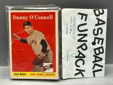 West Corp. Baseball Cello Fun Pack Repack 1958 Topps Unopened Pack - Luis Aparicio On Back