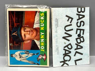 West Corp. Baseball Cello Fun Pack Repack 1960 Topps Unopened Pack