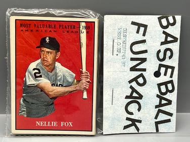West Corp. Baseball Cello Fun Pack Repack 1961 Topps Unopened Pack - Nellie Fox MVP On Front