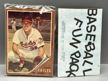 West Corp. Baseball Cello Fun Pack Repack 1962 Topps Unopened Pack