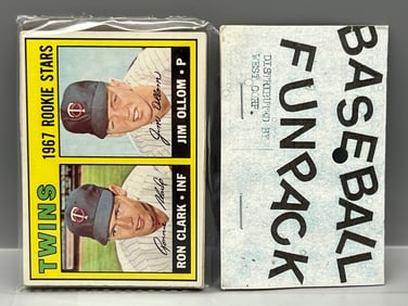 West Corp. Baseball Cello Fun Pack Repack 1967 Topps Unopened Pack