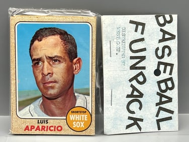 West Corp. Baseball Cello Fun Pack Repack 1968 Topps Unopened Pack - Luis Aparicio On Front