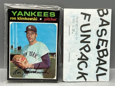 West Corp. Baseball Cello Fun Pack Repack 1971 Topps Unopened Pack