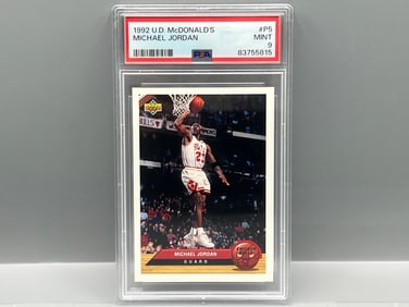 1992 Upper Deck McDonald's Michael Jordan #P5 PSA Mint 9