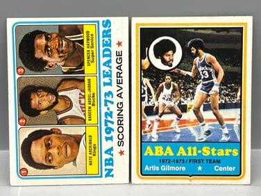 1973-74 Topps NBA Scoring Avg. Leaders Archibald/Abdul-Jabbar/Haywood #154 & Artis Gilmore All Star