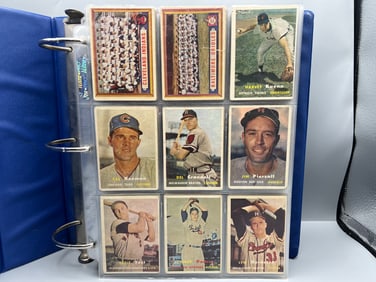 Large Binder of 1950s-80s Baseball Cards W/ Vintage - Varying Conditions