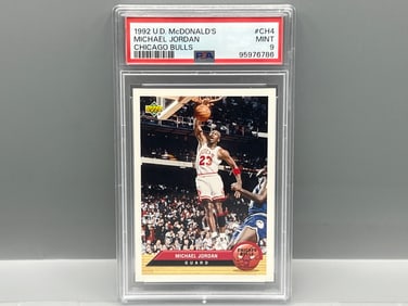 1992 Upper Deck McDonald's Michael Jordan Chicago Bulls #CH4 PSA Mint 9