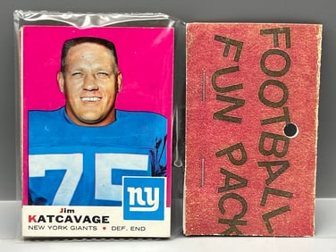 West Corp. Football Cello Fun Pack Repack 1969 Topps Unopened Pack