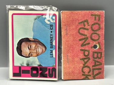 West Corp. Football Cello Fun Pack Repack 1972 Topps Unopened Pack