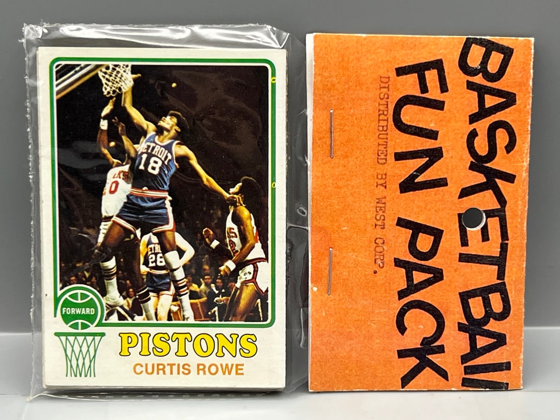 West Corp. Basketball Cello Fun Pack Repack 1973-74 Topps Unopened Pack - Pete Maravich On Back: West Corp. Basketball Cello Fun Pack Repack 1973-74 Topps Unopened Pack - Pete Maravich On Back